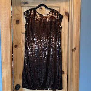 Brown Sequin Dress